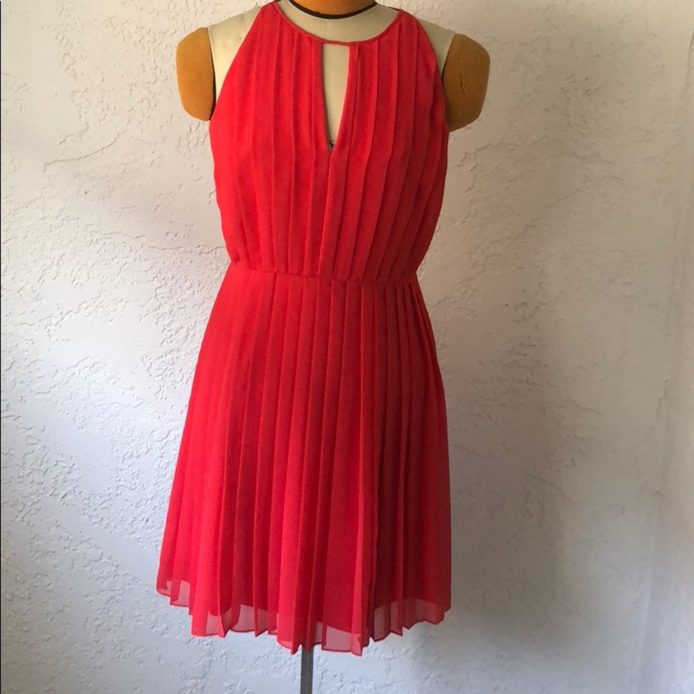 Stunning JCrew pleated orange dress